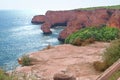 Rocky Landforms and the Mediterranean Sea on `Praia da Marinha` - Portugal